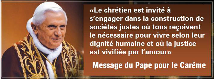 Message de Benoît XVI pour le carême 2010 Message de Benoît XVI pour le carême 2010
