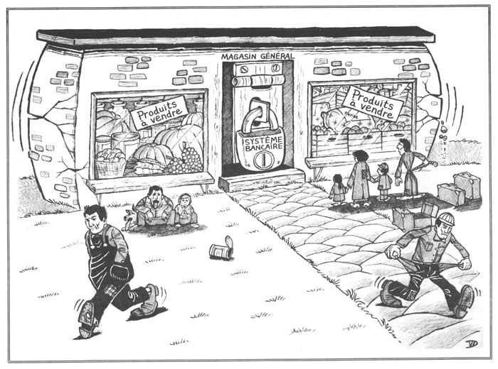 Magasins pleins - porte-monnaie vide