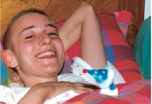 Chiara Luce sur son lit d'hôpital