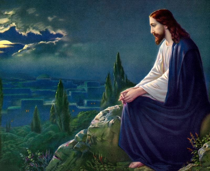 Le Christ sur le Mont des Oliviers, par Giovanni (Josef Untersberger, artiste autrichien, 1864-1933) Le Christ sur le Mont des Oliviers, par Giovanni (Josef Untersberger, artiste autrichien, 1864-1933)