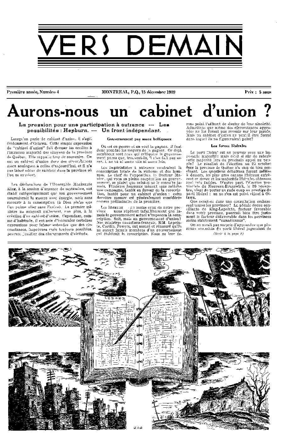 Vers Demain 15 décembre 1939