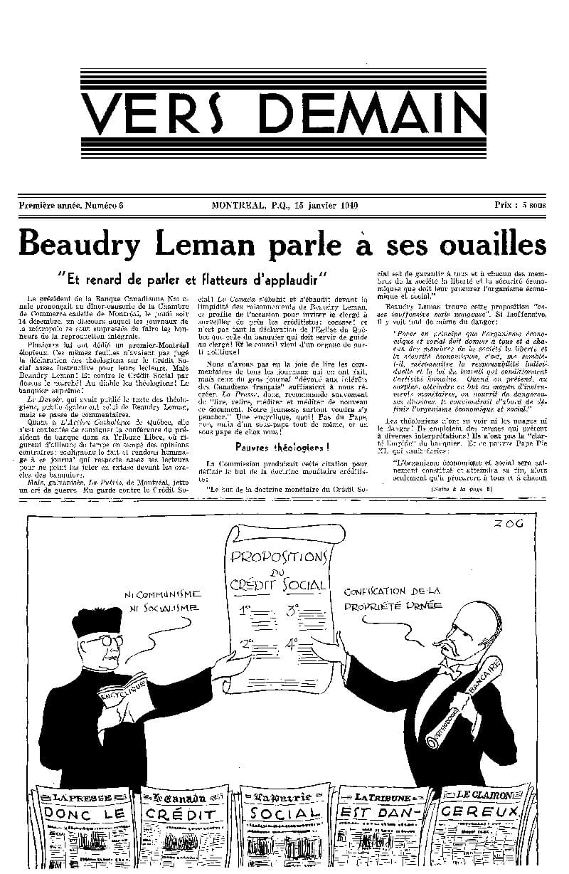 Magasine Vers Demain 15 janvier 1940